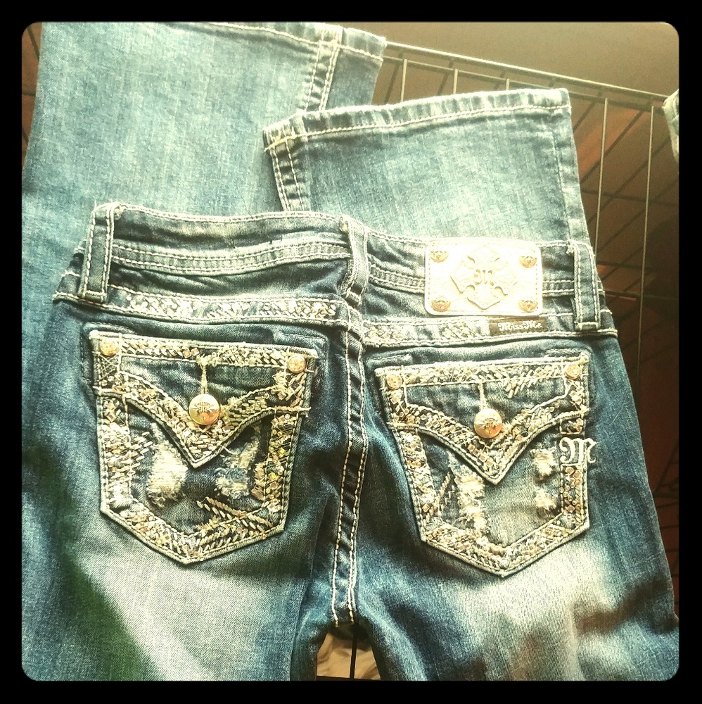 Studded Boot-Cut Miss Me Jeans